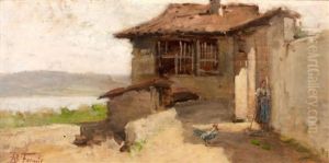 Une Femme Pres De La Ferme