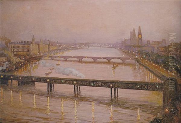 El Tamesis Desde El Puente De Lambeth - view 1