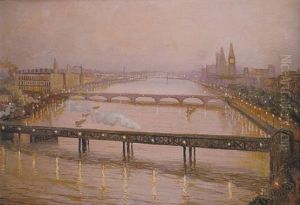 El Tamesis Desde El Puente De Lambeth by Rafael Forns y Romans