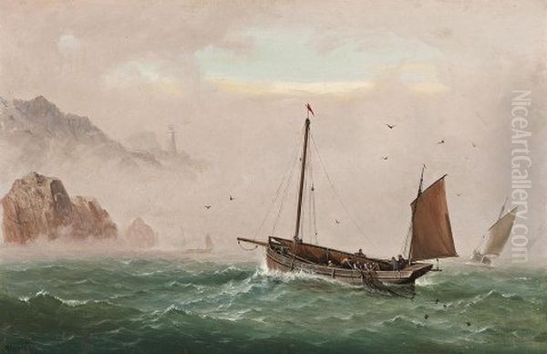 Hauling In Net In Rough Seas - view 1