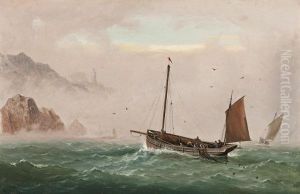 Hauling In Net In Rough Seas by Haughton Forrest
