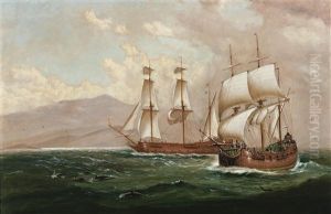 European Warships Off The Coast by Haughton Forrest