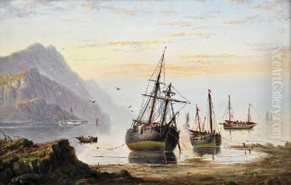 Vessels At Low Tide - view 1