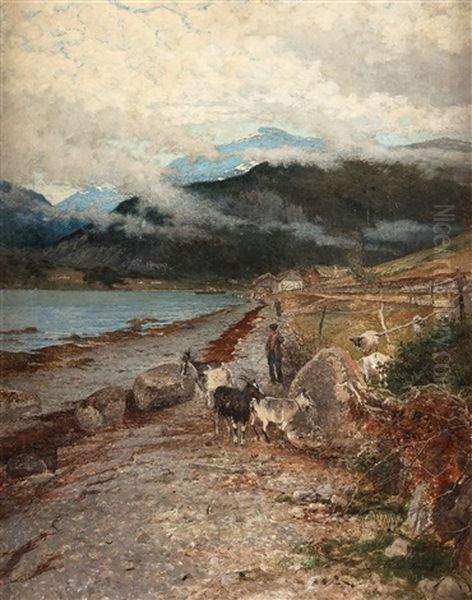 A Boy With A Heard Of Goats - view 1