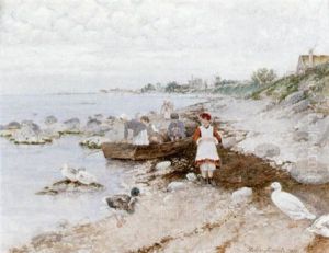 Strandparti Utanfor Visby - Barn Och Ander