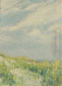 Dunenlandschaft Bei Aufziehendem Regen (hiddensee?) by Berthold Paul Foerster