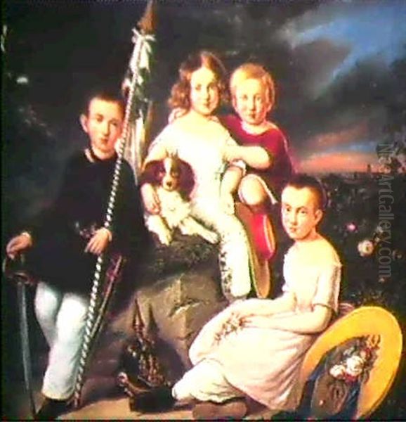 Margarethe, Curt, Adolphine Und Gebhart Von Werne - view 1