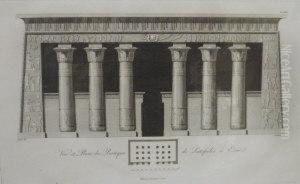 Vue Et Plan Du Portique De Latopolis A Esne