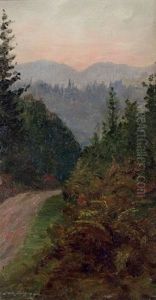 Mountain Path At Dusk by John Wycliffe Lewis Forster