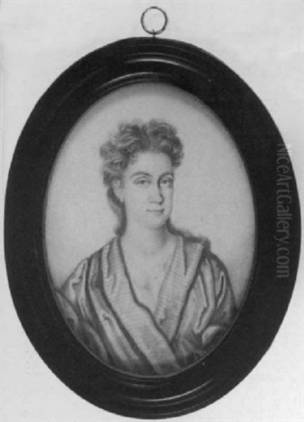 Portrait Of Mrs. Thomas Hay, In Loose Fitting Robes With Striped Lining - view 1