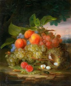 Still Life With Fruit And A Bird's Nest by George Forster