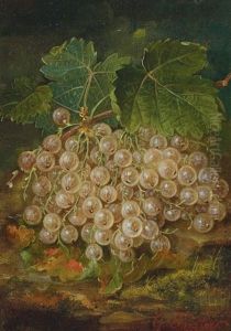 Still Life With White Currants (+ Still Life With Red Currants; Pair) by George Forster