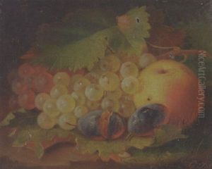 Still Life With Grapes, Plums And Apple Still Life With Grapes, Plums And Apple