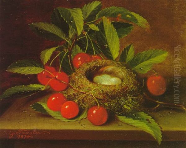 Still Life With Cherries And A Bird's Nest - view 1