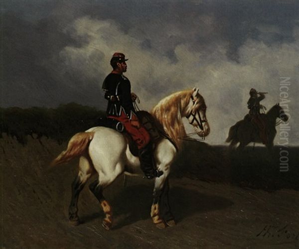 Berittener Spahtrupp In Den Dunen - view 1