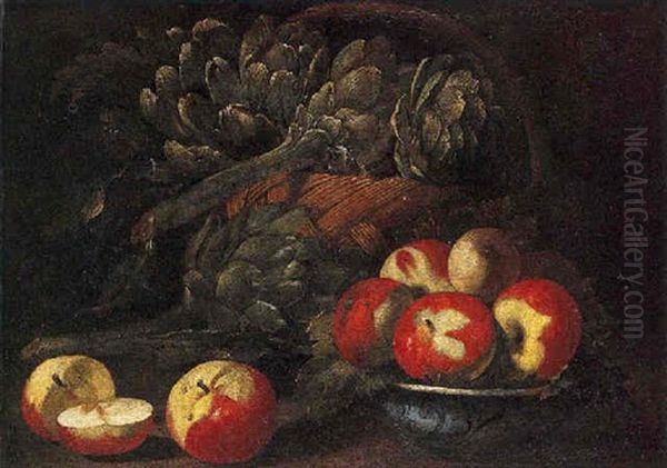 Nature Morte Aux Artichauts Et Aux Pommes - view 1