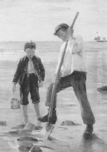 Digging For Clams by William Banks Fortescue