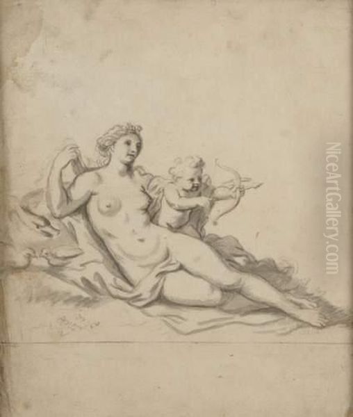 Venus Et L'amour Tirant Une Fleche - view 1