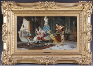 Masquerade Interior Scene W/jester