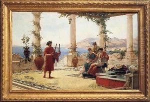Performance On The Balcony by Ettore Forti