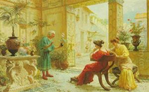 The Flower Seller by Ettore Forti