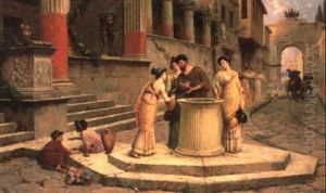 Pompeians Gathered At A Well