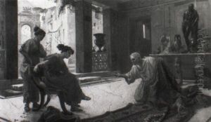 The Pompeiian Rug Merchant by Ettore Forti