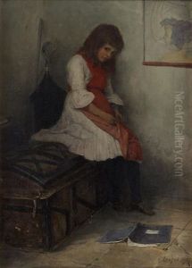 Girl In Interior by Leon Fortunski