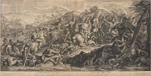 La Vertu Surmonte Tout Obstacle, Fromtriumphs Of Alexander by Gerard Audran