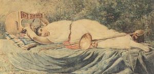 Odalisca by Mariano Jose Maria Bernardo Fortuny y Carbo