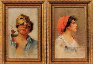 Portrait D'une Gitane (+ Portrait D'un Fumeur De Pipe; Pair)