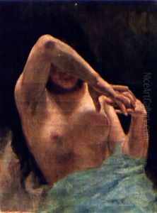 Nu En Buste Les Bras Leves by Mariano Fortuny Y Madrazo