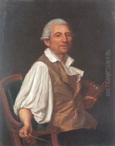 Portrait Of The Artist, Holding A Palatte And Brushes