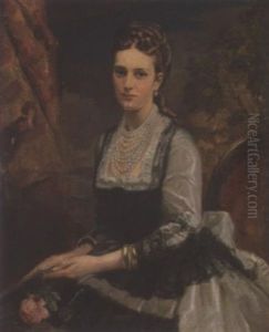 Portrait Of Queen Alexandra by Carl Forup
