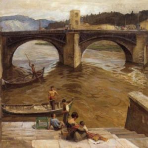 A Bridge In Florence by Carl Forup