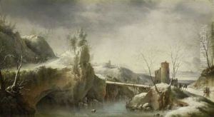 Winterlandschaft Mit Figurenstaffage Winterlandschaft Mit Figurenstaffage