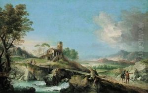 Paesaggio Con Torrente by Francesco Foschi