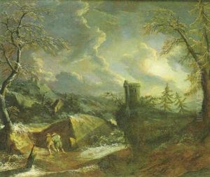 Paesaggio Notturno Con Due Figure