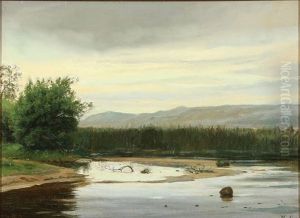 River Landscape - Jutland by Harald Frederick Foss