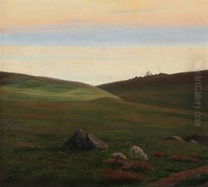 Hilly Summer Landscape by Harald Frederick Foss