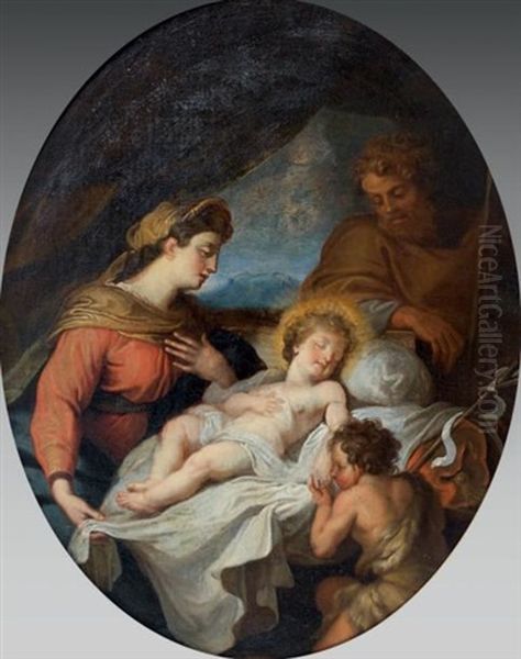 La Sainte Famille Avec Saint Jean-baptiste Enfant - view 1