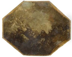 Un Eveque Avec Saint Francois by Charles de La Fosse