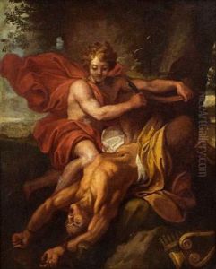 Apollon Et Marsyas by Charles de La Fosse