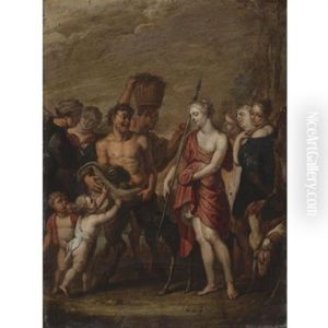 Diana And Her Nymphs Bathing by Charles de La Fosse