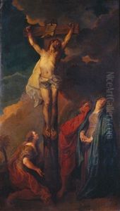 La Crucifixion Avec La Vierge, Saint Jean Et Marie Madeleine by Charles de La Fosse