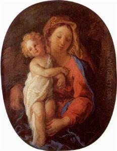La Vierge A L'enfant by Charles de La Fosse