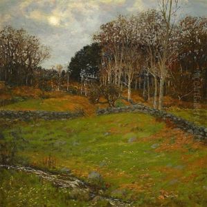 Stone Walls In A Farmland Scene