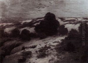 Lone Sheep In A Hillside Landscape Lone Sheep In A Hillside Landscape