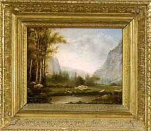 Mountain Range With Lake - view 1