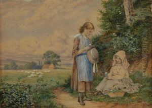 Picking Daisies by Myles Birket Foster